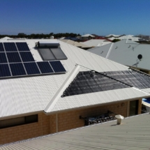 Madora Bay, WA. Istallation with solar pool heating, solar power and solar hot water.