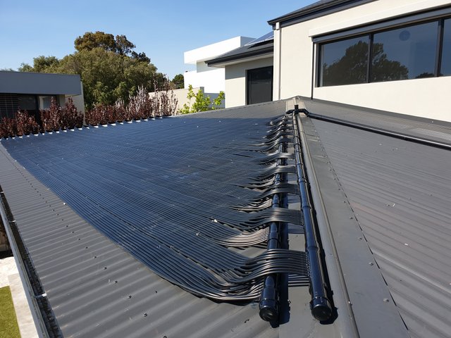Swimming pool heating install Applecross, WA. Evo Fusion Heatpumps also installed by Pur Pool Heating