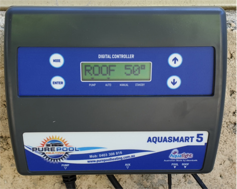 Pool heating system controller